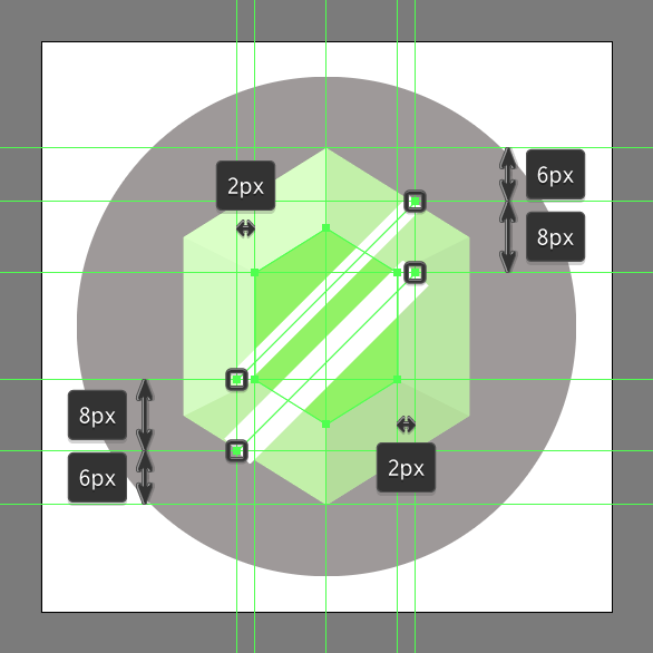 add strokes to the Emerald Gemstone Icon