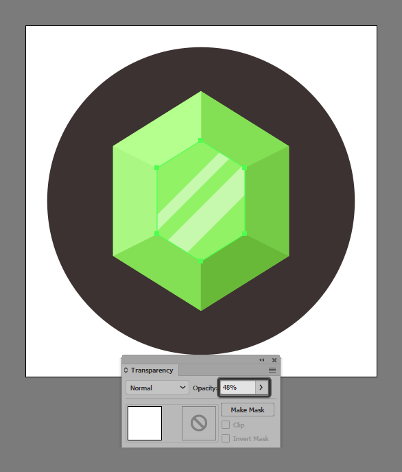 Decrease Emerald Gemstone Icon's opacity