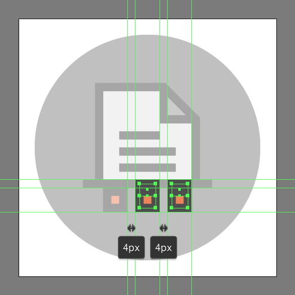 select and group the Paper Shredder Icon's shapes