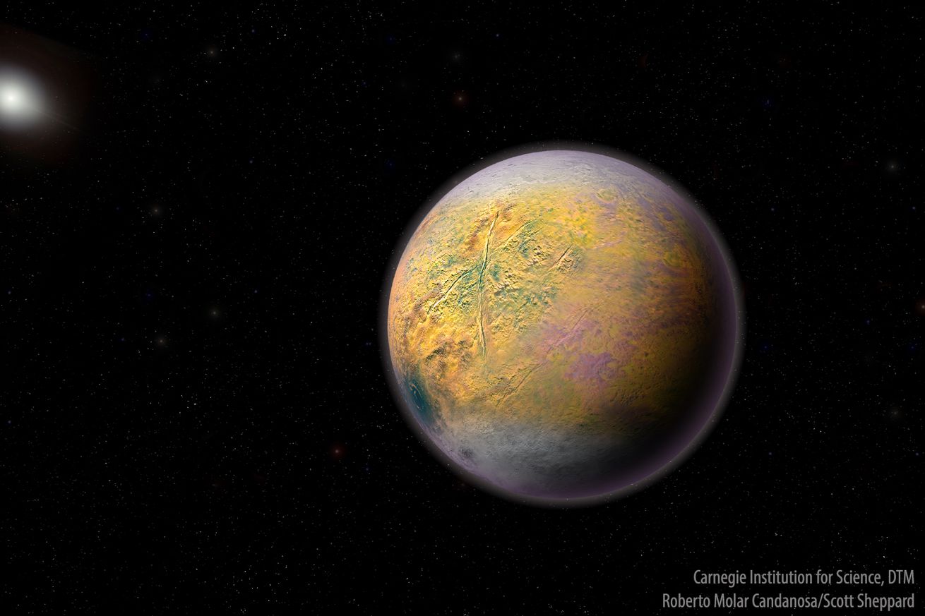 <em>An artistic rendering of Planet 9 or Planet X.</em>