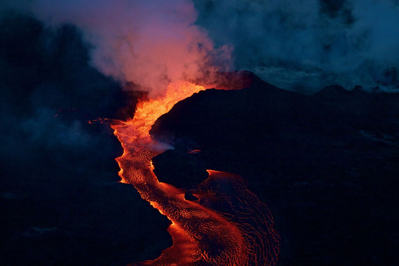 <em>Lava flows on Kilauea on June 28th, 2018.</em>