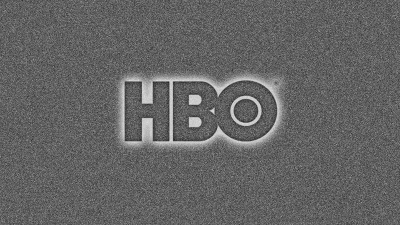 The HBO logo on a TV screen with static.