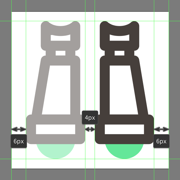 vertically reflect and align