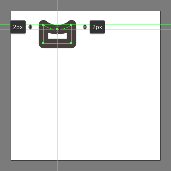add an anchor point to the binoculars icon