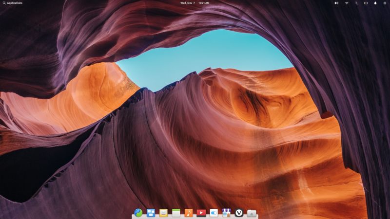 The default look of ElementaryOS Juno