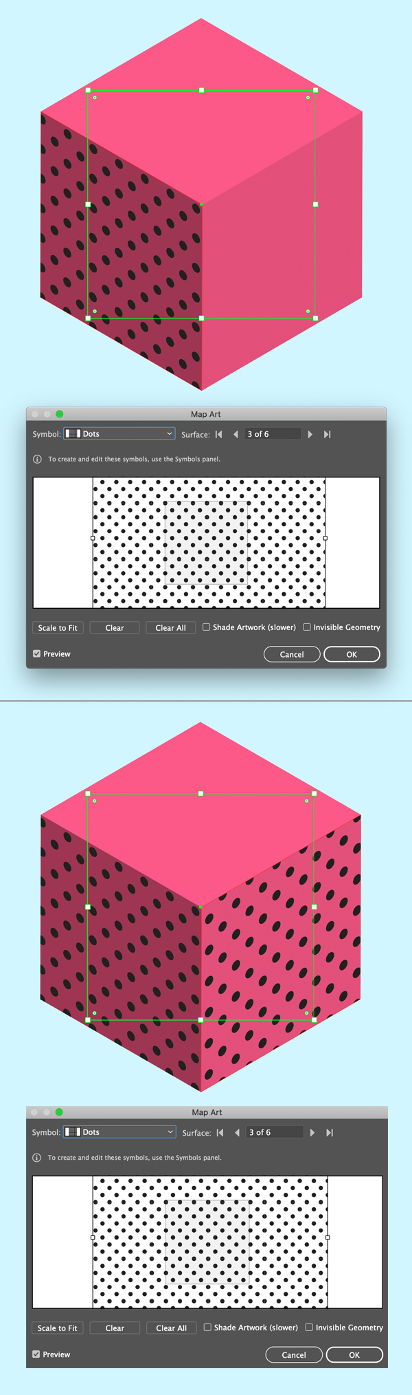 add dots to the isometric christmas present