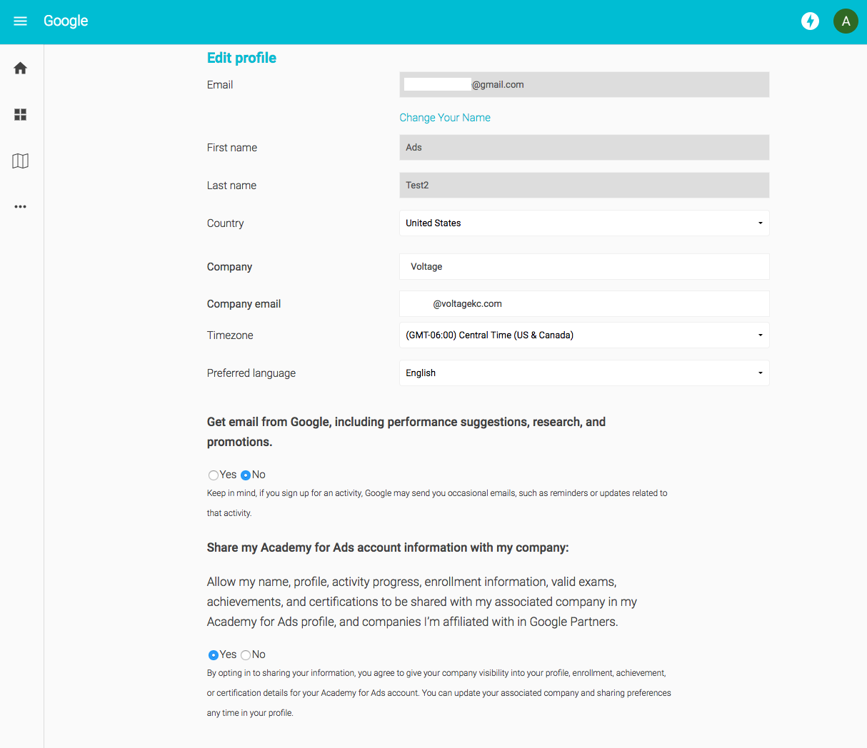 Google Partners Profile