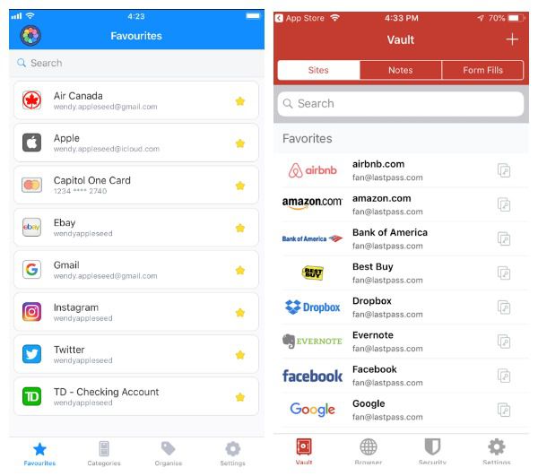 1Password LastPass