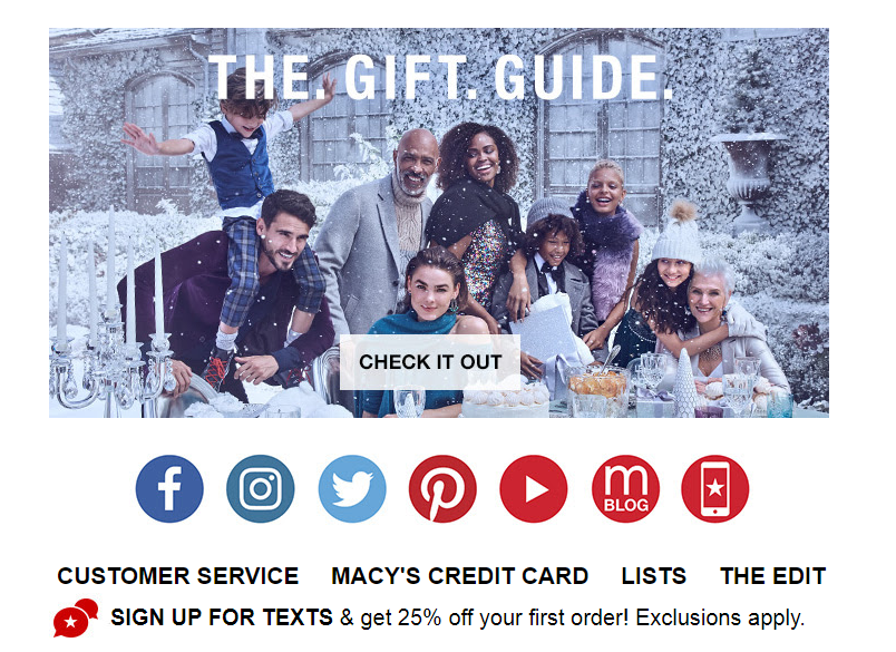 Macy's christmas mailout