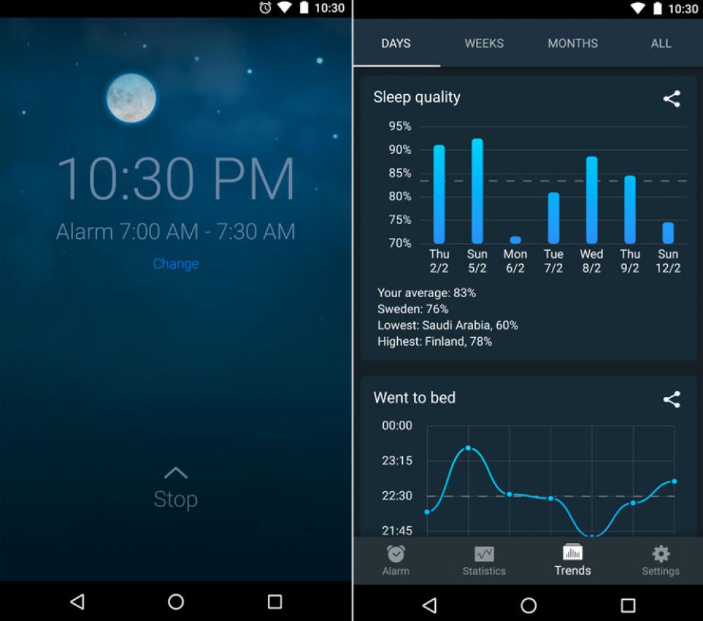 Sleep Cycle (Free, iOS or Android)