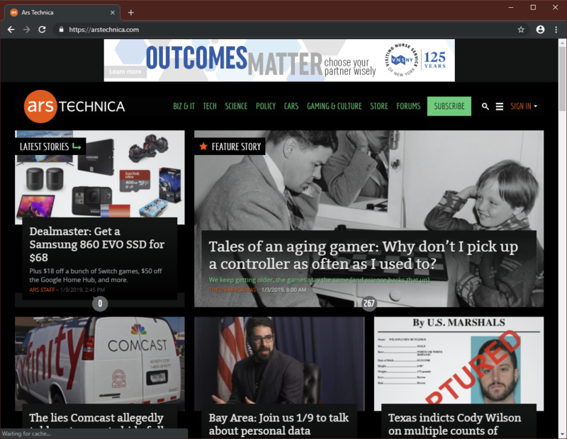 Chrome's dark mode.