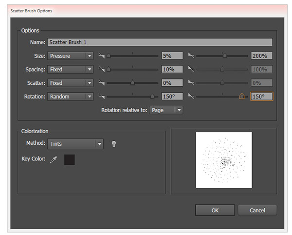 stipple Illustrator brush