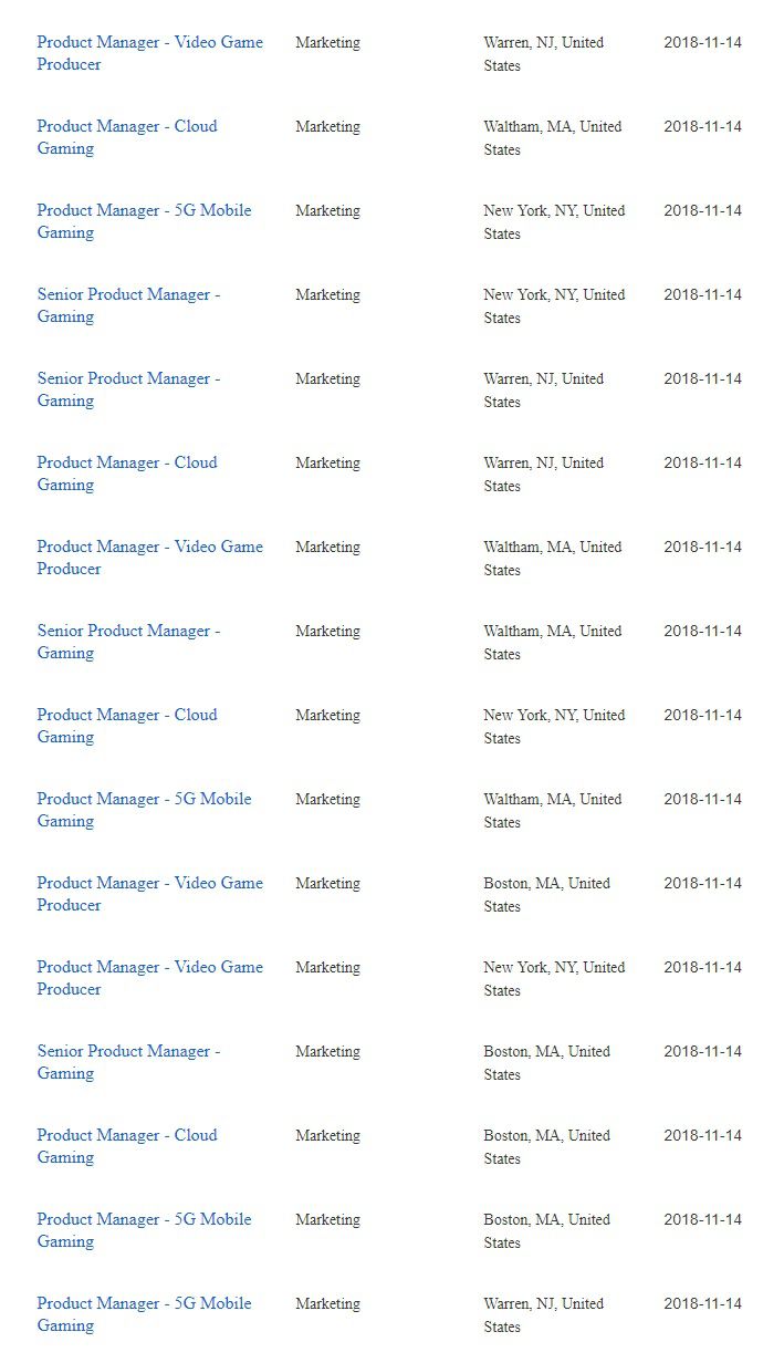 verizon gaming job postings maybe