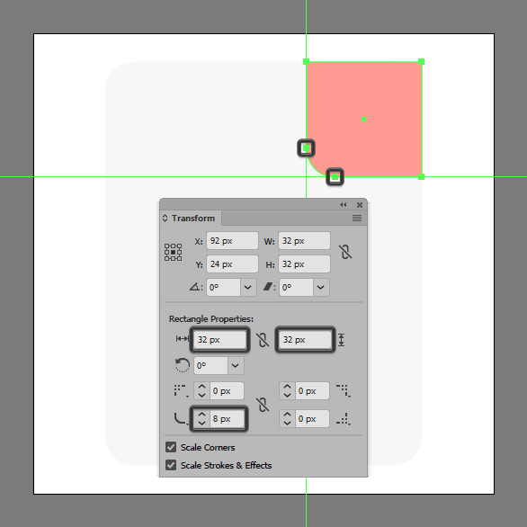 add radius to rectangle