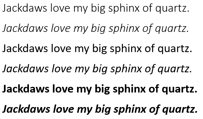 The Calibri font. Don't use this if you're forging anything written before 2007.