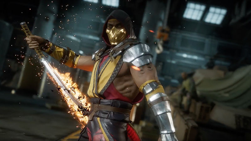 Scorpion has come a long way in <em>Mortal Kombat 11</em>, but he's still a golden ninja with flaming powers, so it works for me.