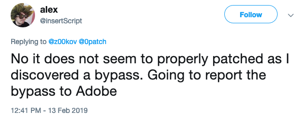 Adobe releases second patch for CVE 2019-7089 Adobe releases second patch for CVE 2019-7089