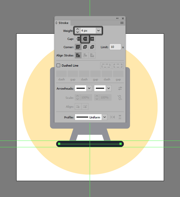 add stoke to imac icon