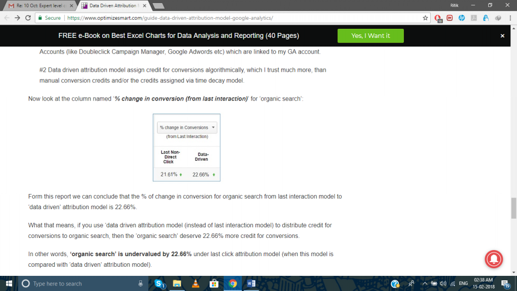 report on change in conversions