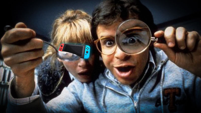 Artist's estimate of how small the rumored Nintendo Switch revision might look, based on a Nikkei report. (To be clear, this image is sarcastic.)