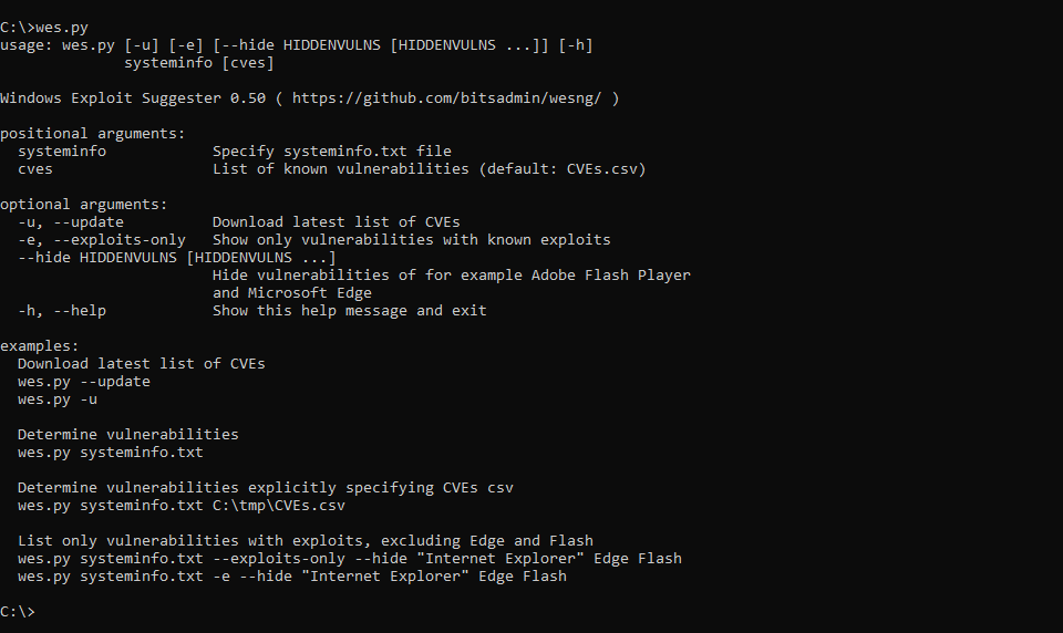 Windows Exploit Suggester