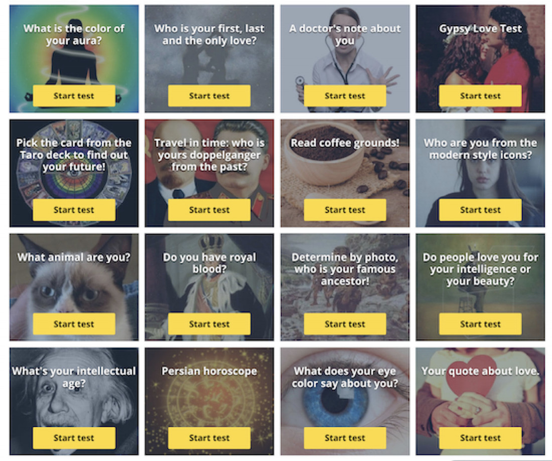 Facebook personality quiz malware