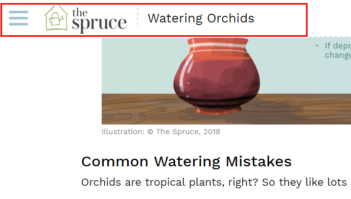 Example of the usage of the menu button for good user experiences