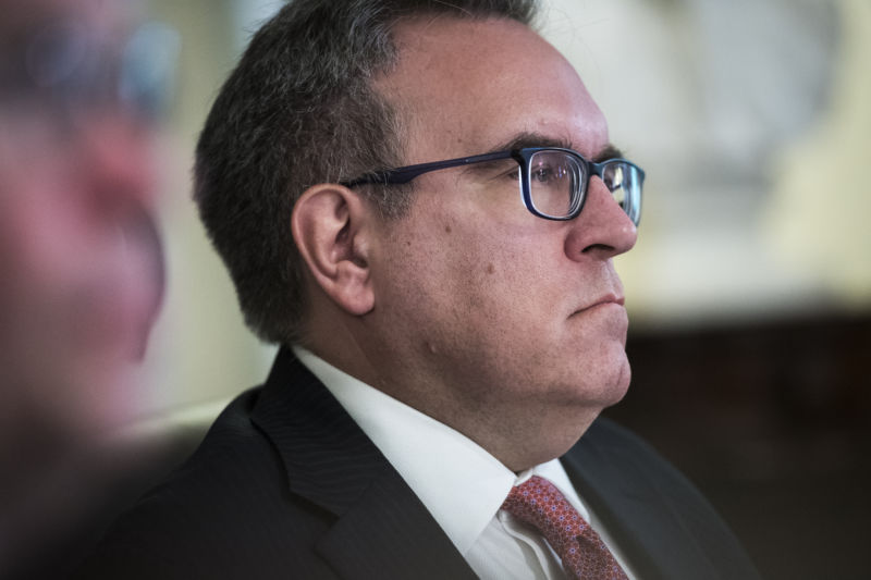 EPA administrator Andrew Wheeler