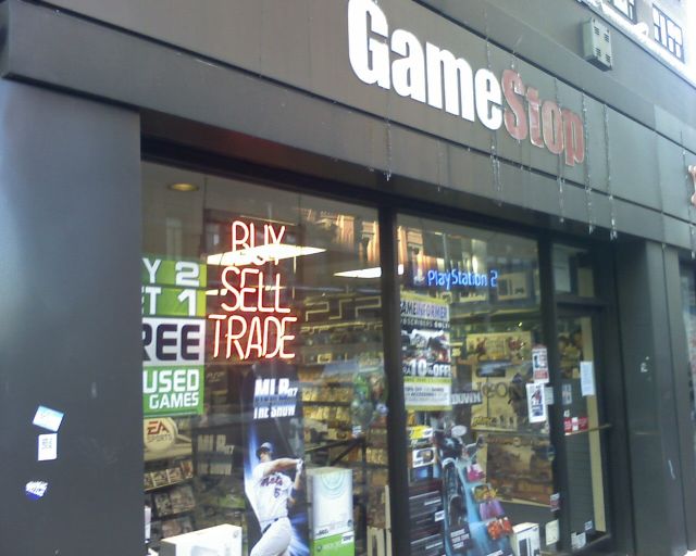 Pretty much every part of that "Buy Sell Trade" sign is suffering in GameStop's latest fiscal year.