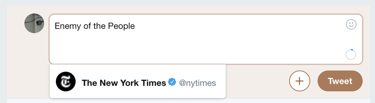 Twitter, New York Times: Enemy of the People