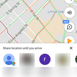 You can send a link to your progress either from within Maps, or via an external app such as email.