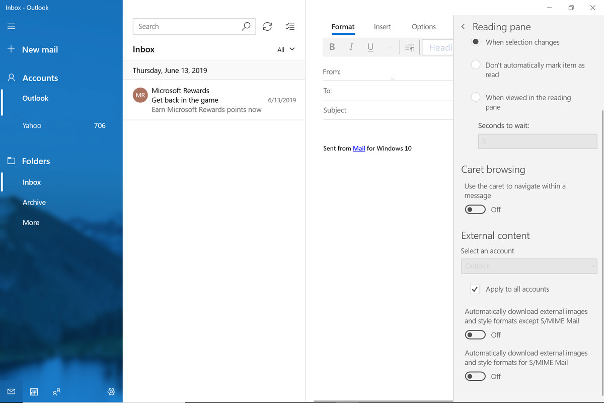 Disable image autoloading in Microsoft Mail: 