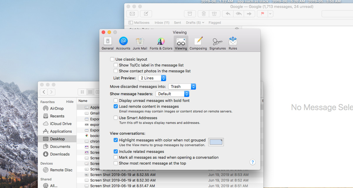 Disable image autoloading in Apple Mail: 