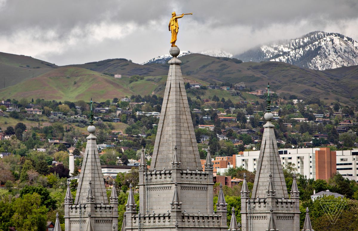 The LDS Salt Lake Temple is pictured on May 22, 2019 in Utah.