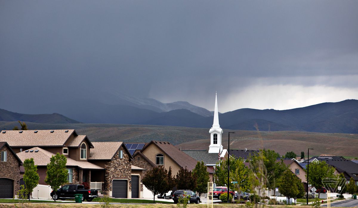 An LDS ward meeting house in West Jordan on May 23, 2019 in Utah.