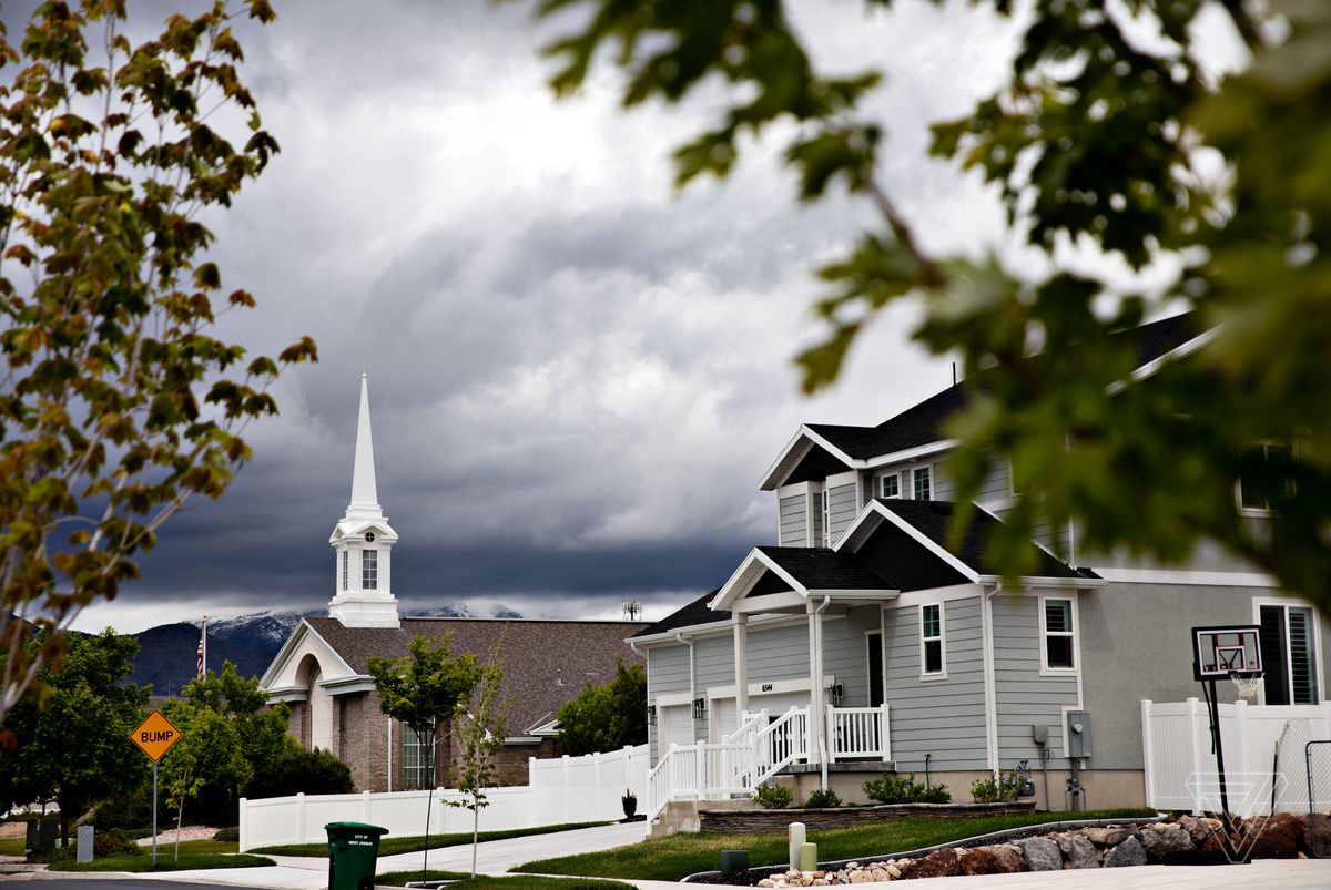 An LDS ward meeting house in West Jordan on May 23, 2019 in Utah.