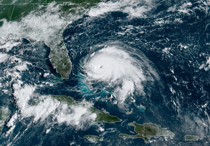 Hurricane Dorian's satellite appearance on Sunday morning.