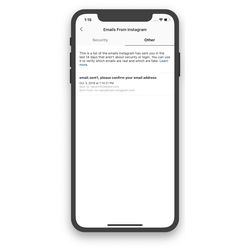 <em>The list of “Other” emails shows any non-security notices from the company.</em>