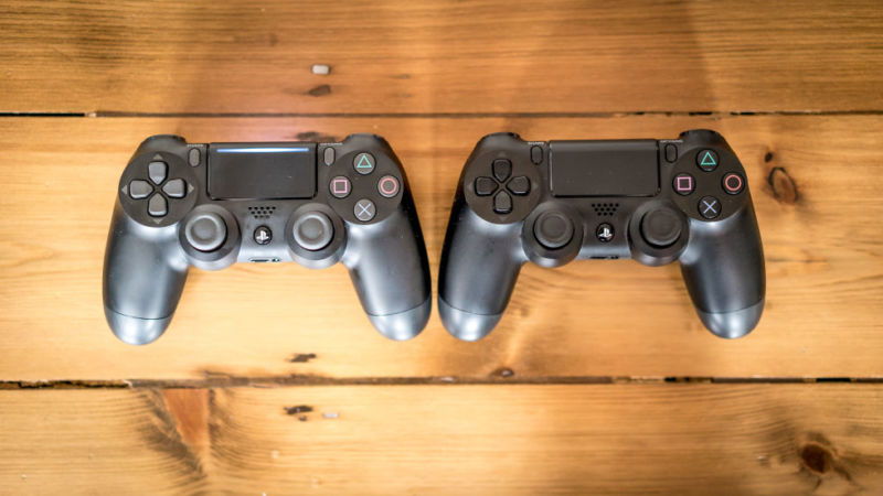 Sony's DualShock 4 controller for the current-generation PlayStation. The report says the new controller looks similar but has major new haptic features.