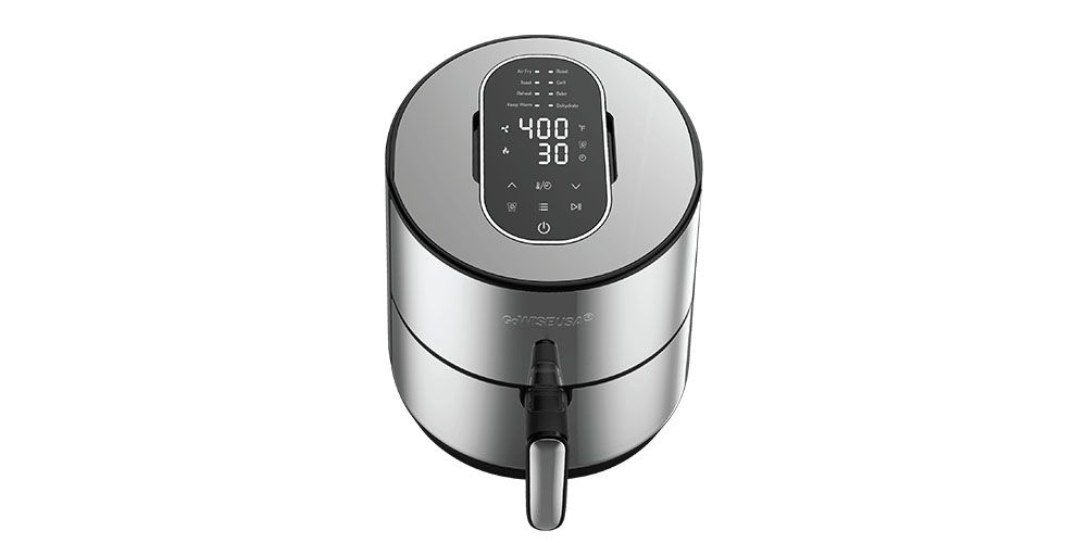 GoWISE USA® 8-in-1 Programmable 4.6QT Stainless Electric Air Fryer