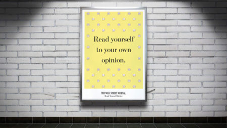 a billboard that reads "read yourself to your own opinions"