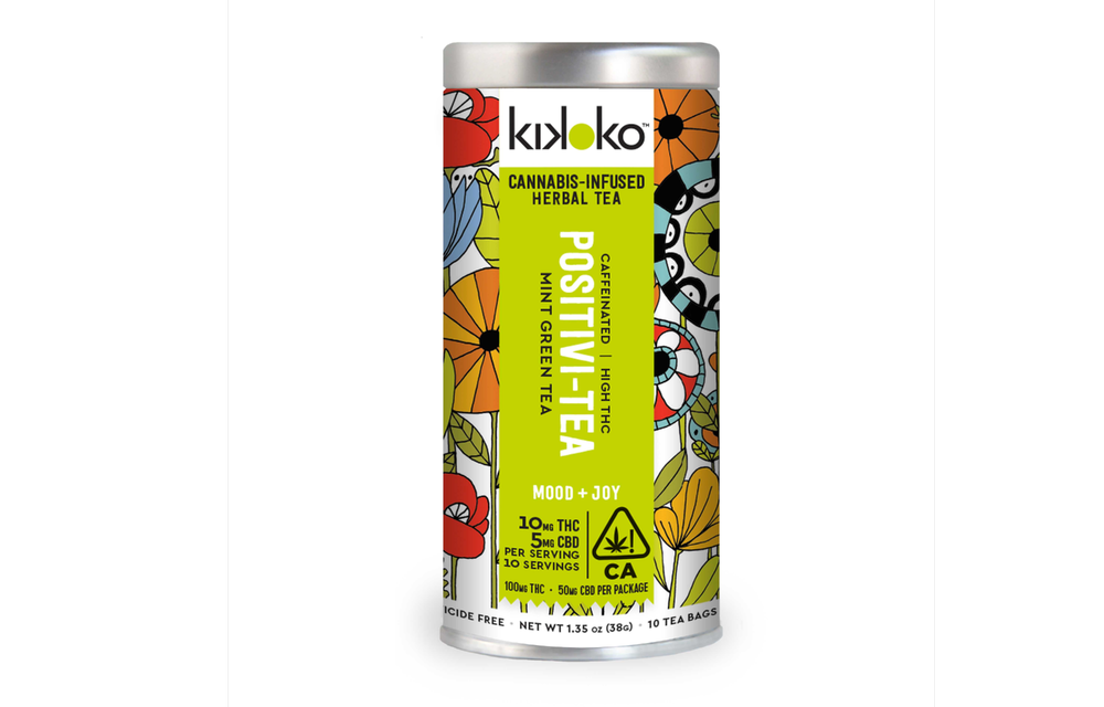 Positivi-Tea from Kikoko is a green tea infused with THC and CBD. (Image Credit: Kikoko)