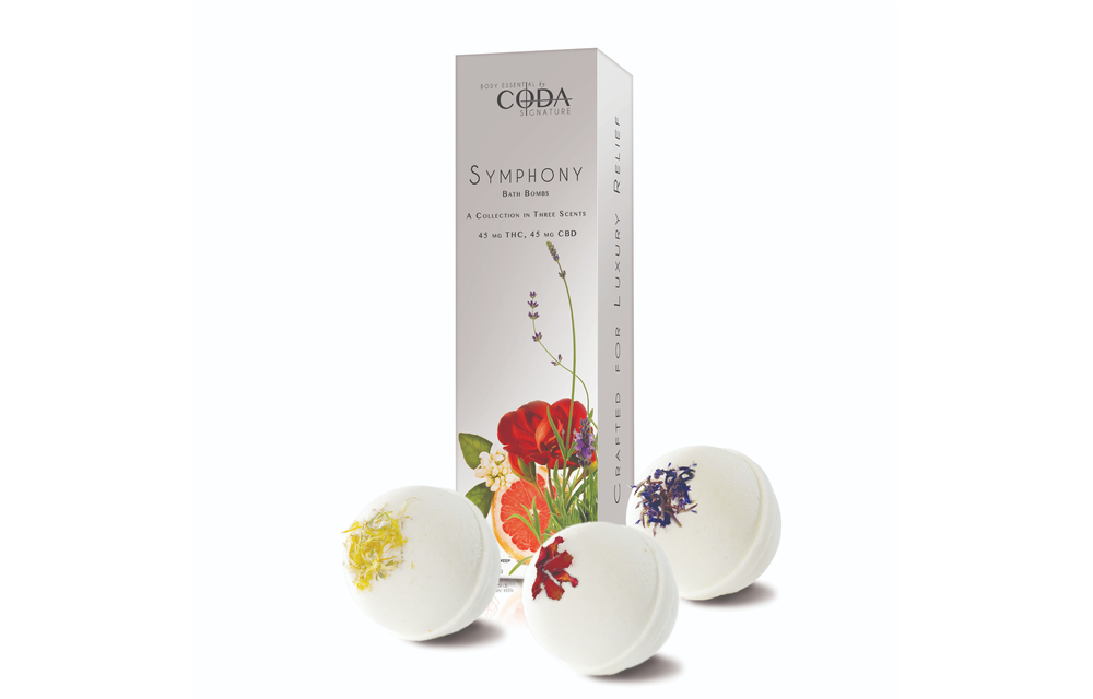 Coda Signature's Symphony Bath Bomb trio. (Image Credit: Coda Signature)