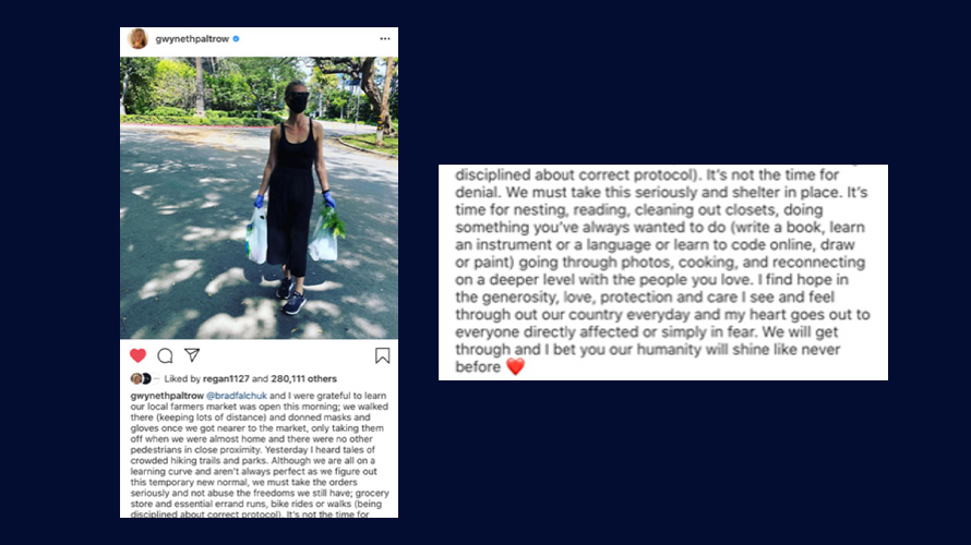 An Instagram screenshot