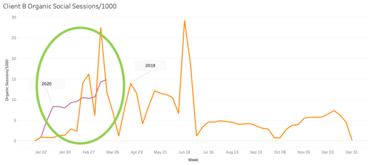 social media insights chart