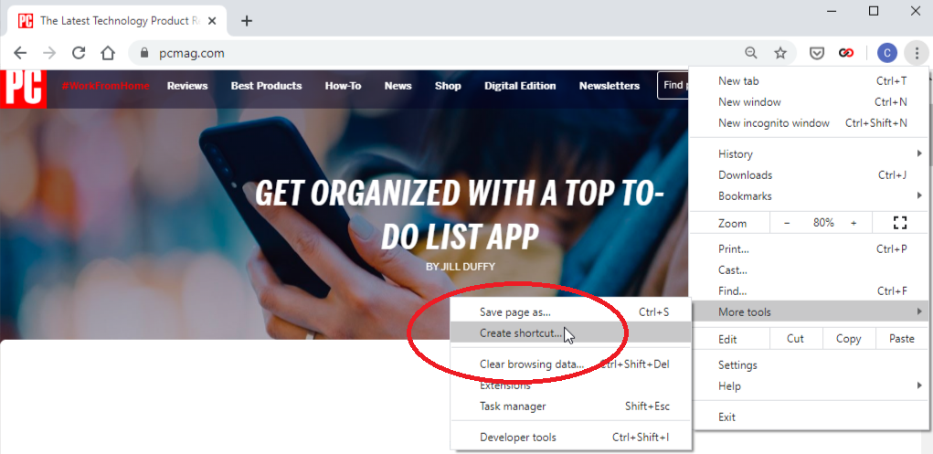 Add a Link to the Desktop
