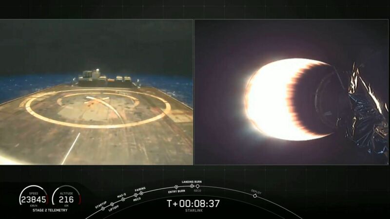 With an updated camera and internet connection, Just Read The Instructions showed better video of the landing.