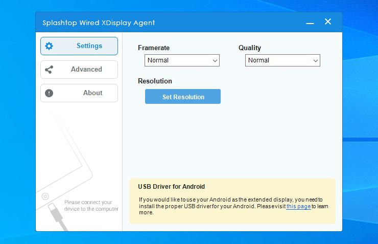 Splashtop Wired XDisplay program