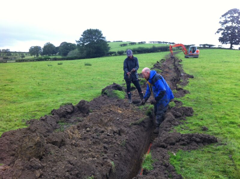 Laying some cable in rural UK.