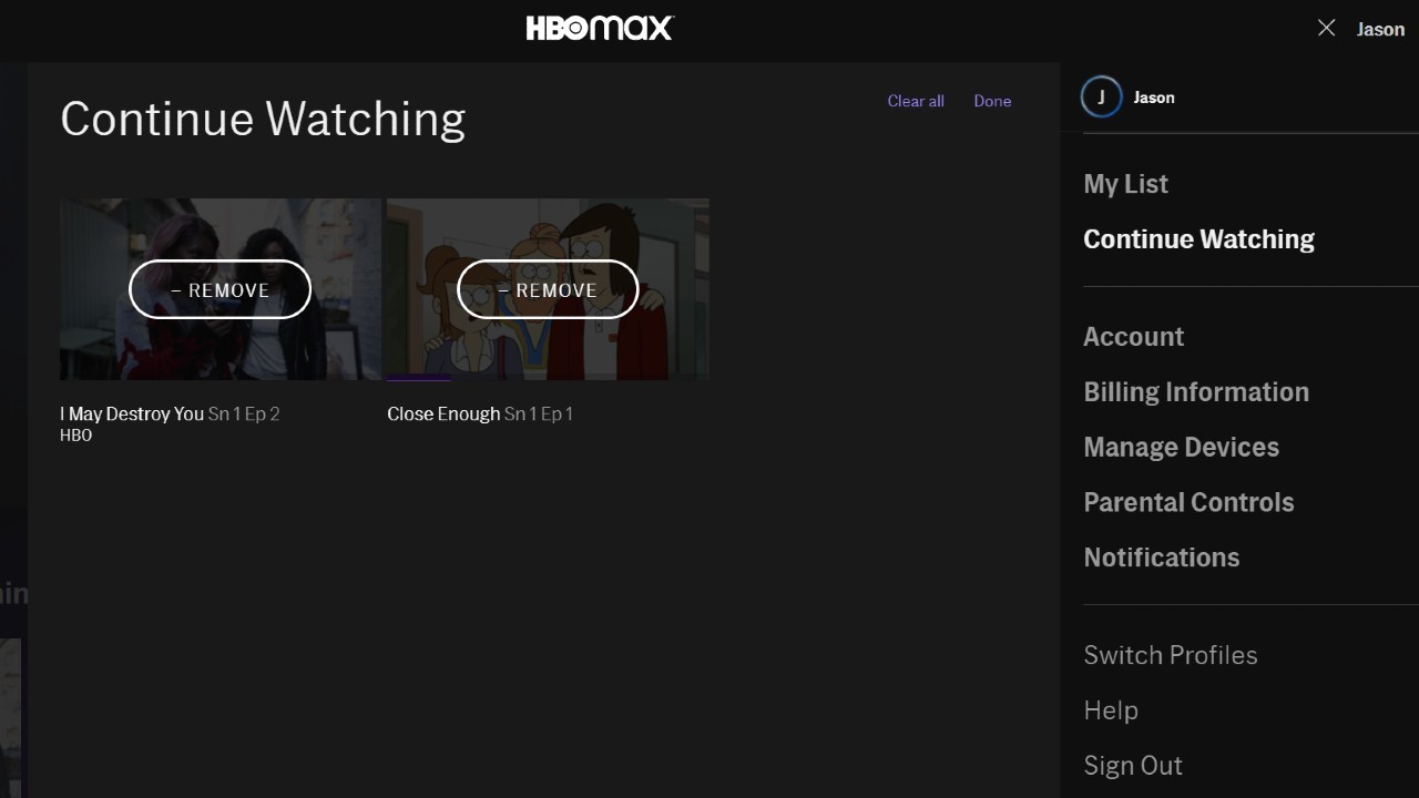 Erase Content From 'Continue Watching'